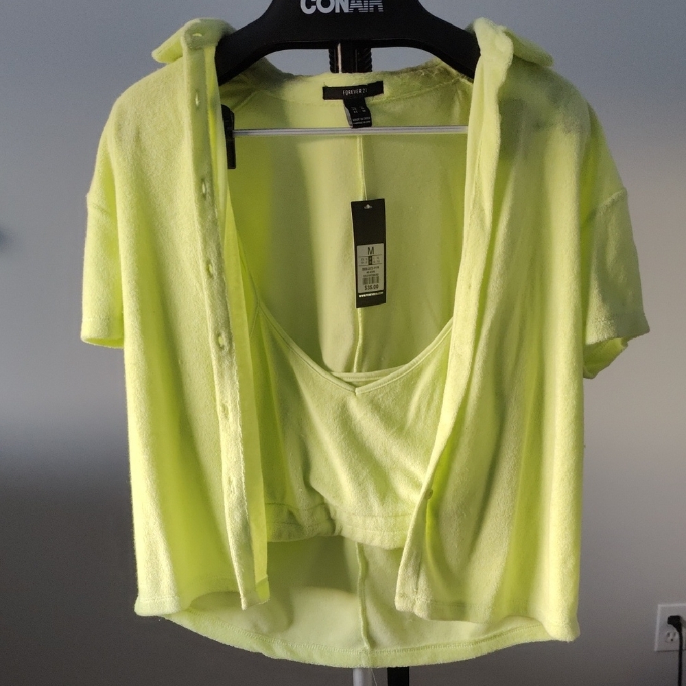 Forever 21 Lime Green Women's Two Piece Set